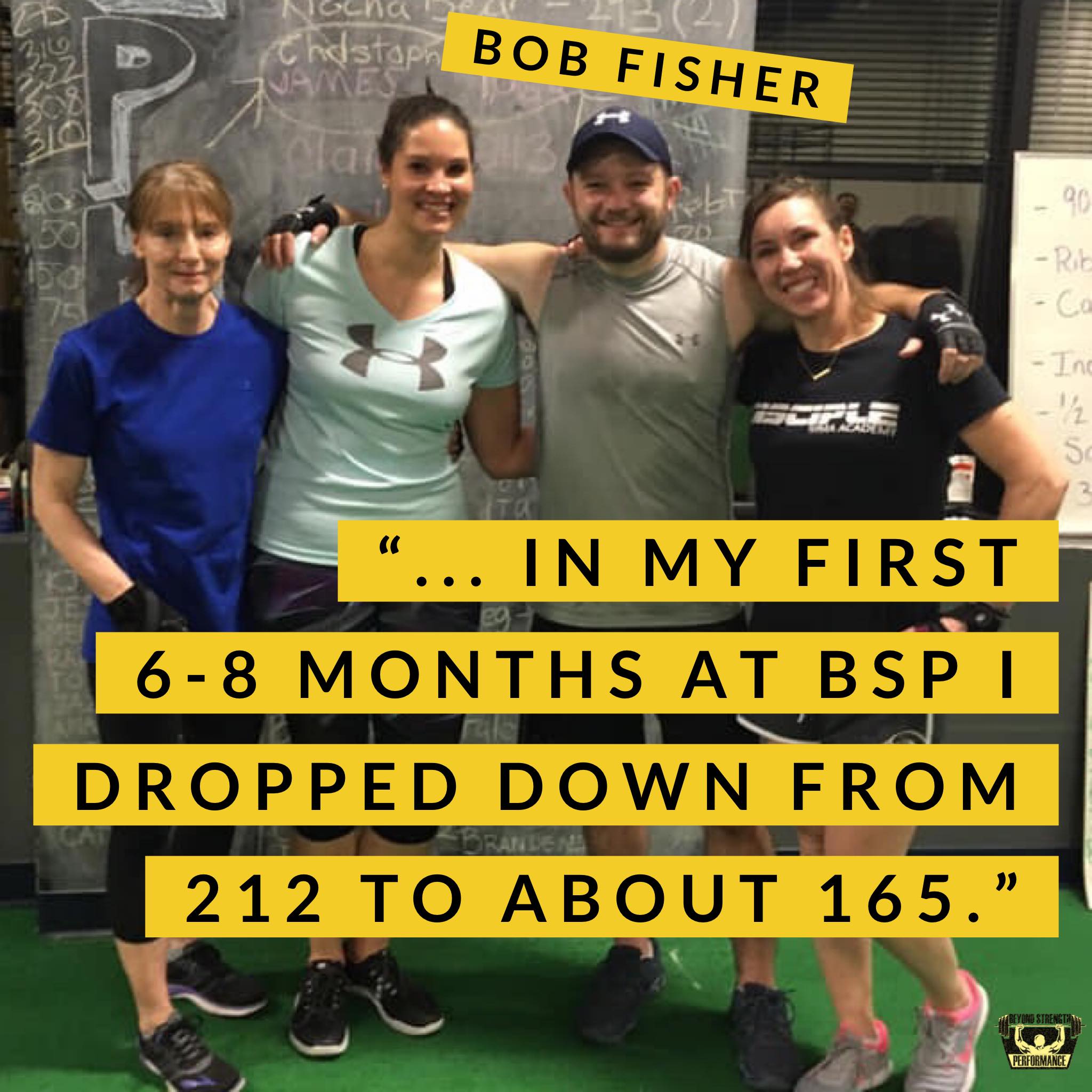 Bob lost almost 50lbs in 6-8 months at BSP NOVA in Sterling, Virginia