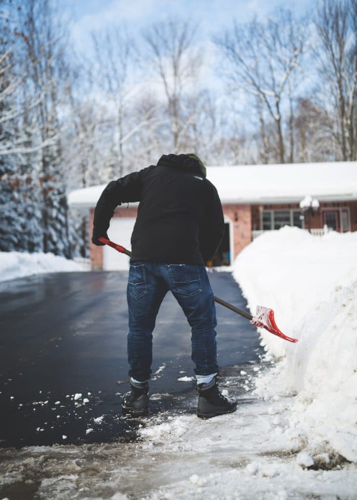 shoveling snow