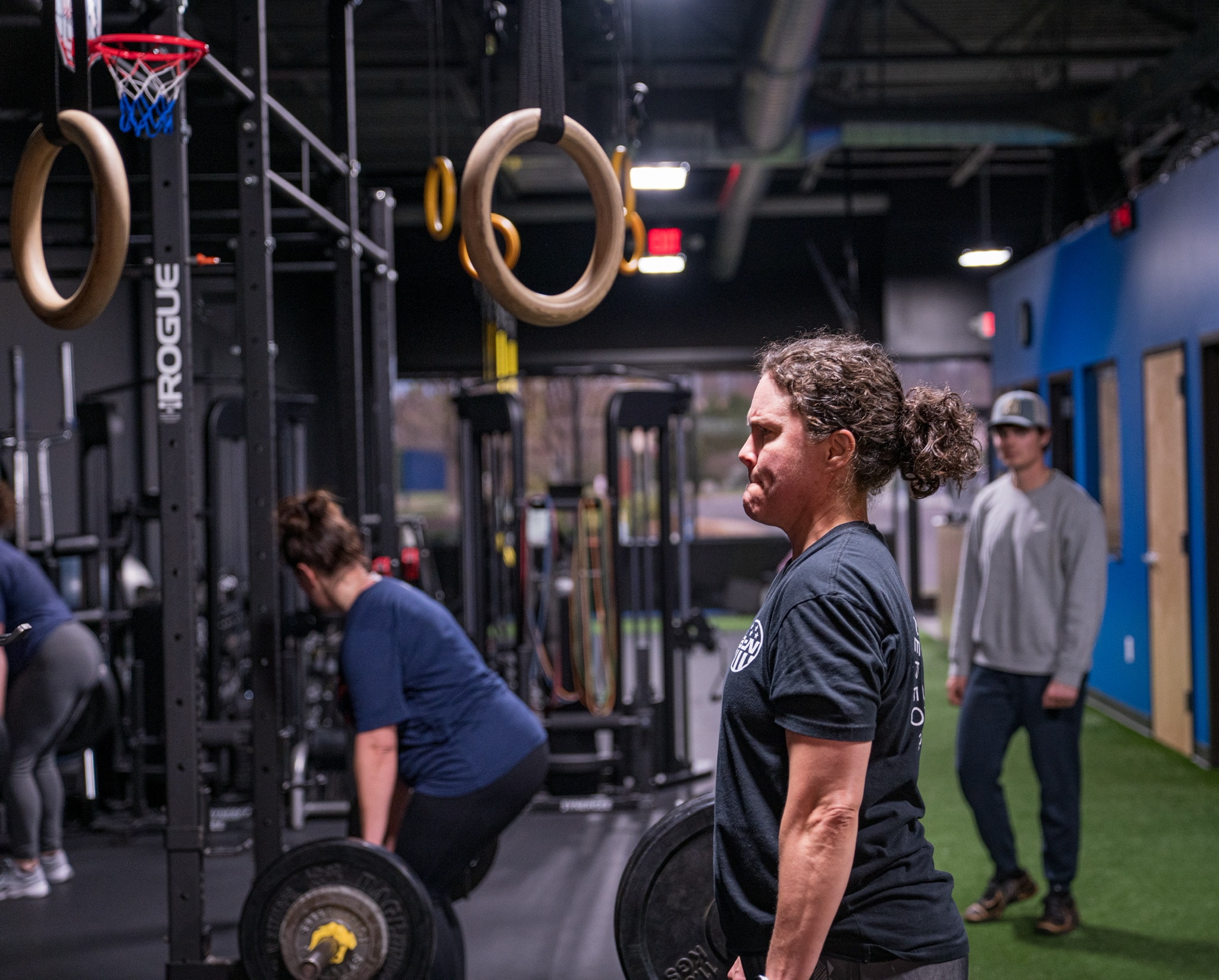 Suzanne doing deadlifts at Beyond Strength in Sterling, Virginia