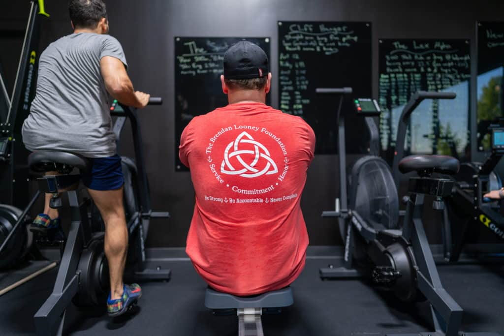 Members of Beyond Strength rowing and biking in Sterling, Virginia