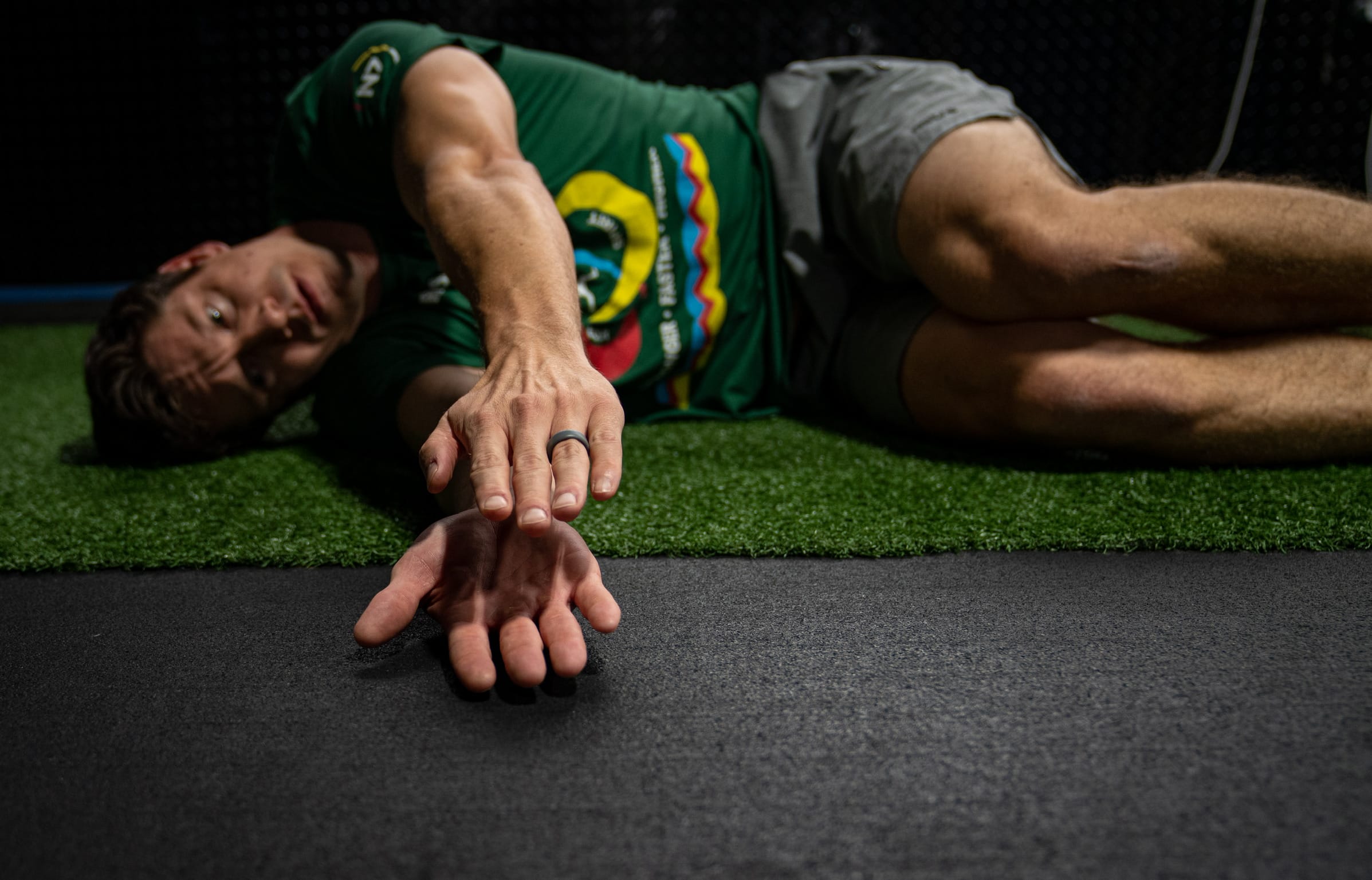 Jon training mobility at Beyond Strength gym in Sterling, Virginia