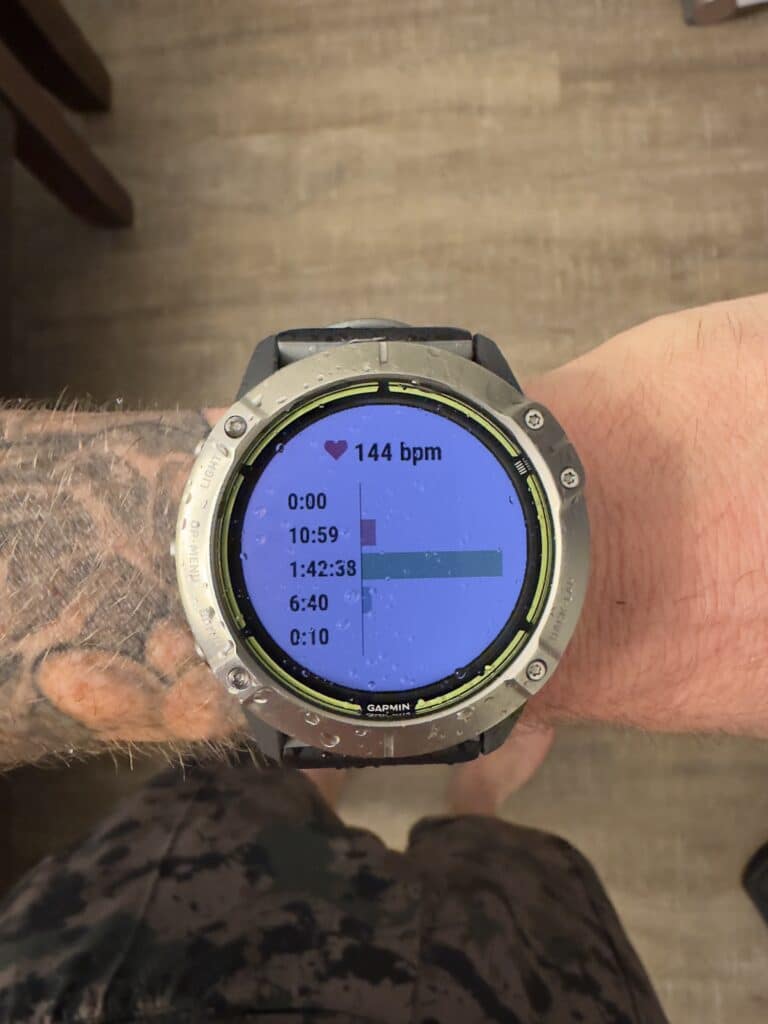 Using a Garmin watch to track heart rate for measuring fitness progress