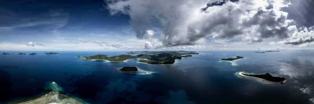 When you get to the peak (result along the way), you see a chain of islands strung across the ocean for as far as you can see (future goals and results)